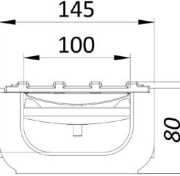Kit Rigola PP Basic LN100 Hext.80 gratar fonta clasica C250 1000x145x80