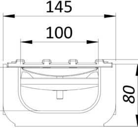 Kit Rigola PP Basic LN100 Hext.80 gratar fonta clasica C250 1000x145x80