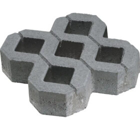 Grila 40x40x8 cm, Gri Ciment