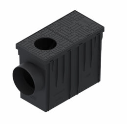 Kit camin PP EASY scurgere burlan 314x140x221 Negru D.Burlan 90/110 D.out110 Orizontal A15