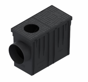 Kit camin PP EASY scurgere burlan 314x140x221 Negru D.Burlan 90/110 D.out110 Orizontal A15