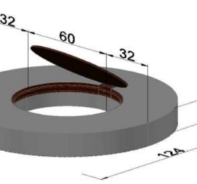 Placă acoperire circulară din beton armat cu capac din fontă D400, Symm 191