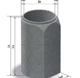 Tub cu talpă, cep și buză, Symm 164